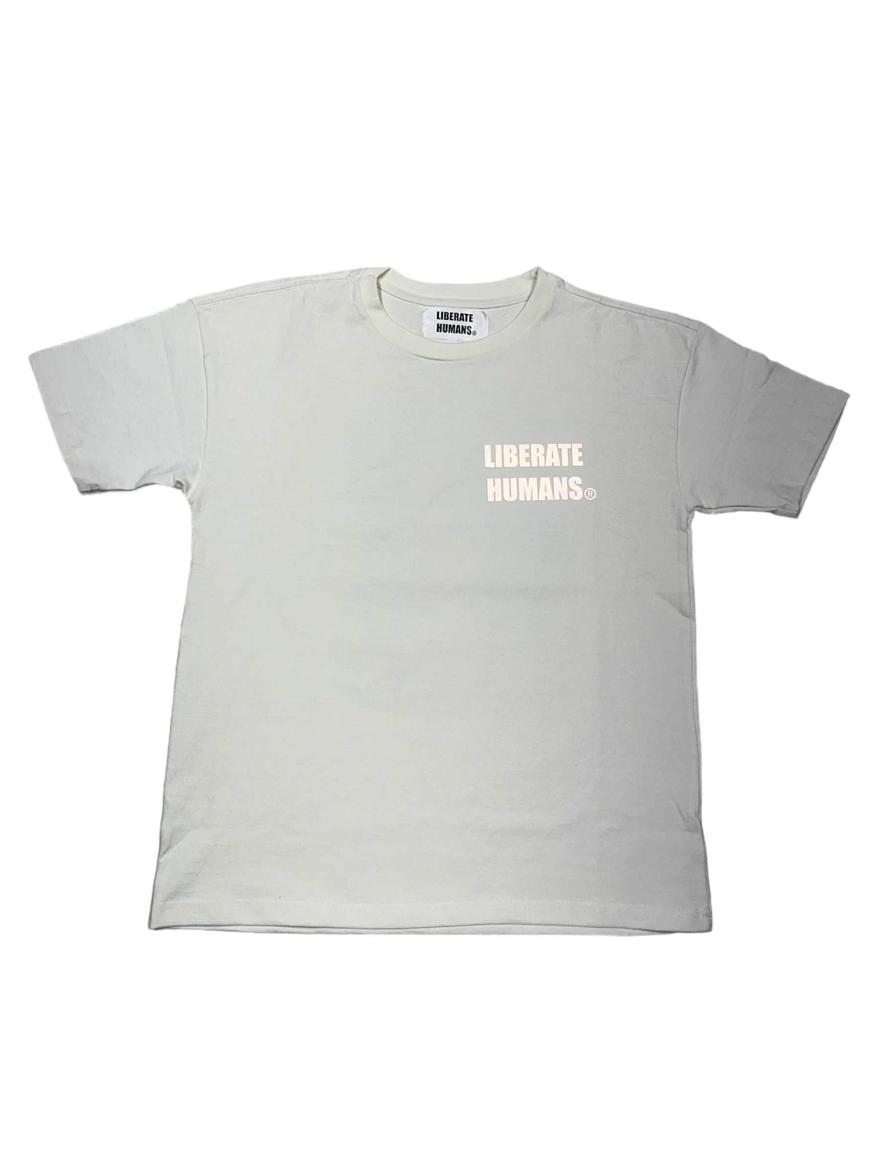 LIBERATE HUMANS Heavy Messenger Tee - White/Reflective