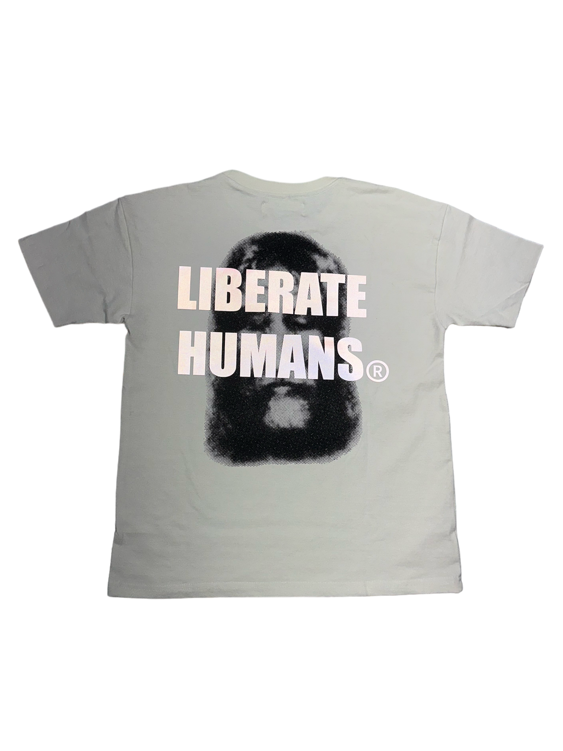 LIBERATE HUMANS Heavy Messenger Tee - White/Reflective